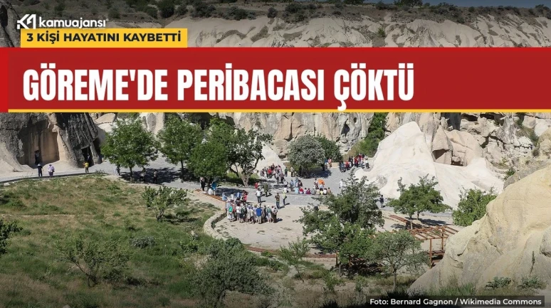 Göreme'de peribacası çöktü
