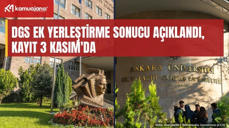 DGS ek yerleştirme sonucu açıklandı: Kayıt 3 Kasım'da