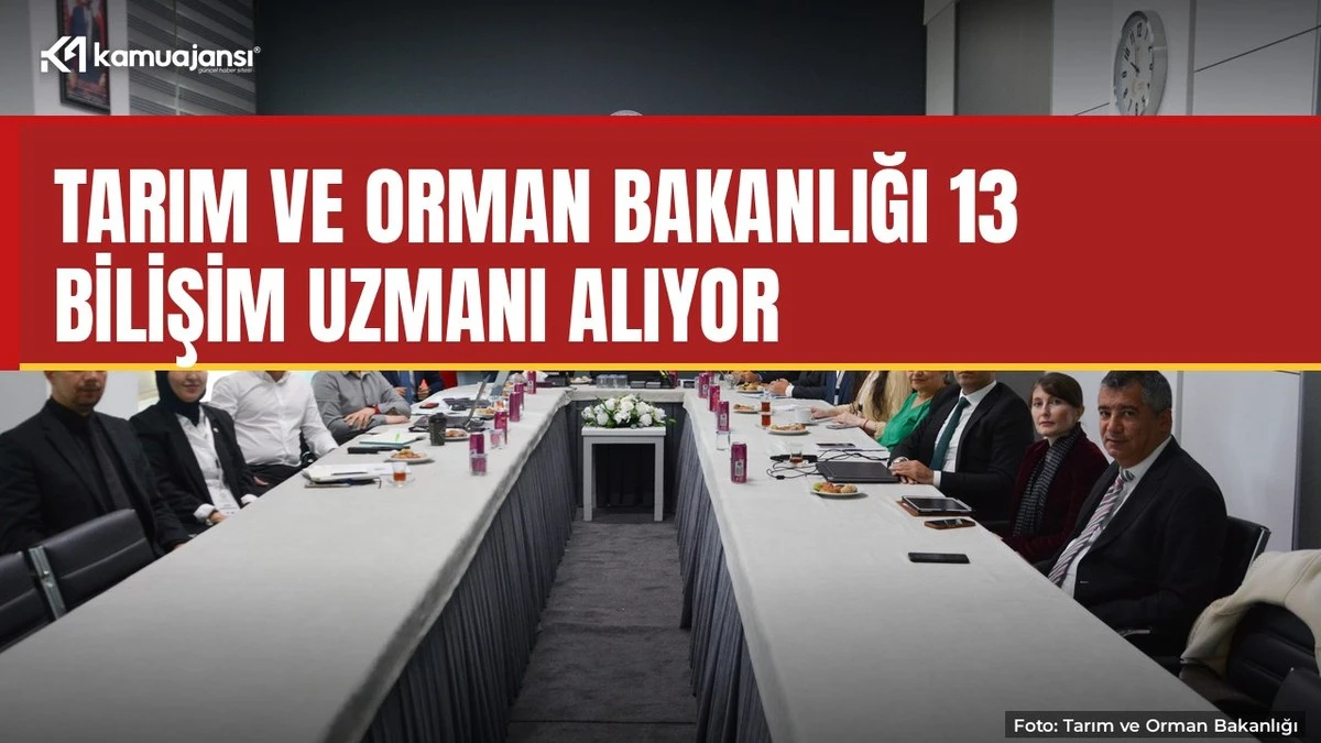 Tarım ve Orman Bakanlığı 13 bilişim personeli alıyor